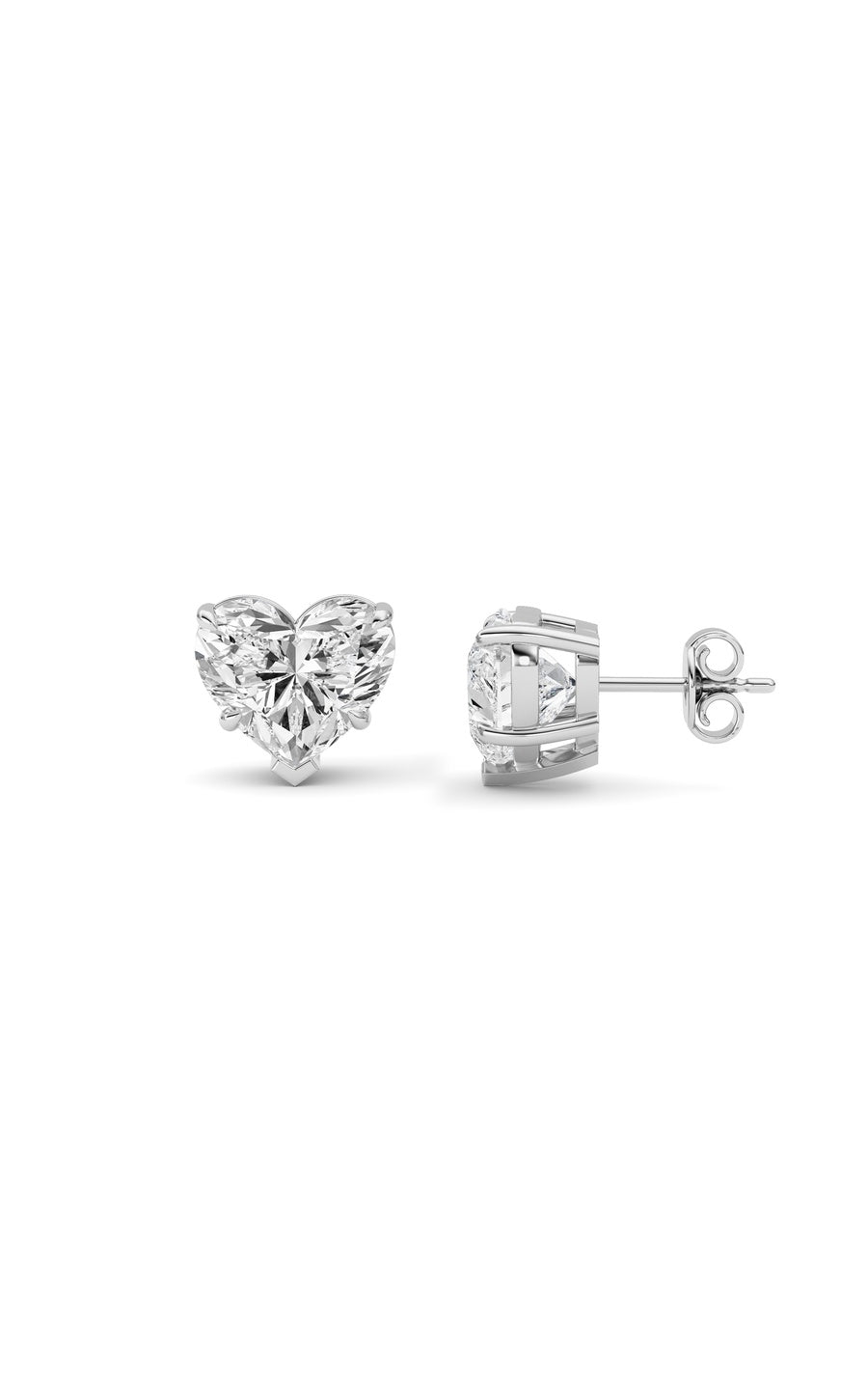 8Cttw Heart Shaped Lab Grown Diamond (F/VS ) StudEarrings in 14K Gold