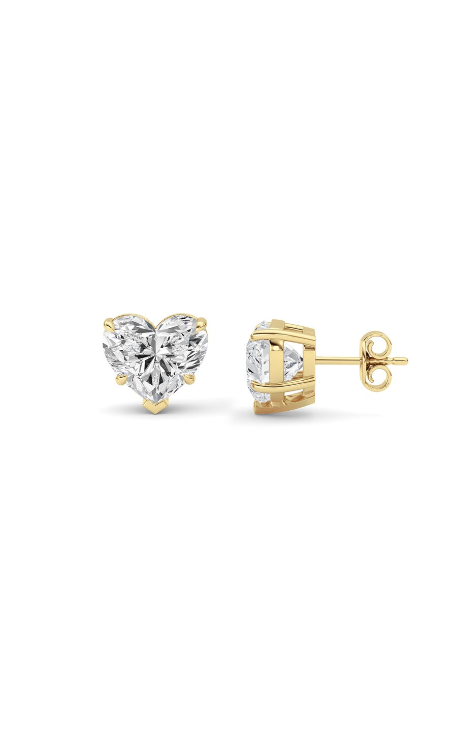 8Cttw Heart Shaped Lab Grown Diamond (F/VS ) StudEarrings in 14K Gold