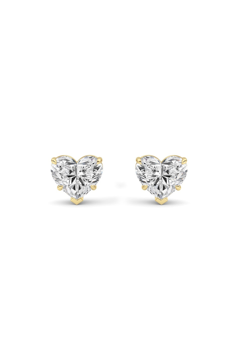8Cttw Heart Shaped Lab Grown Diamond (F/VS ) StudEarrings in 14K Gold
