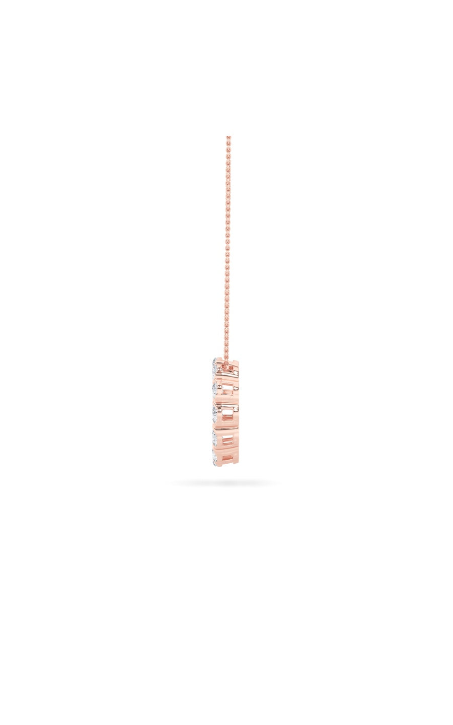 2Cttw Round Shaped Lab Grown Diamond (F/VS) CirclePendant in 14K Gold