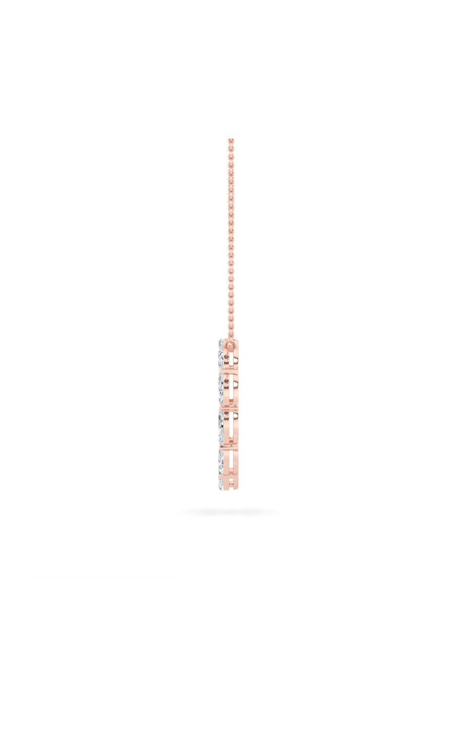 2.25Cttw Marquise Shaped Lab Grown Diamond (F/VS)Circle Necklace in 14K Gold
