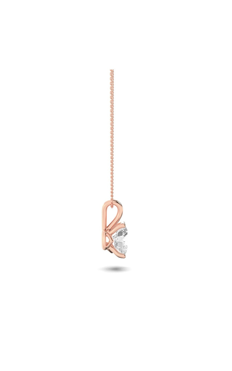 1Cttw Elongated Cushion Shaped Lab Grown Diamond (F/VS) Split Bale Solitaire Pendant in 14K Gold