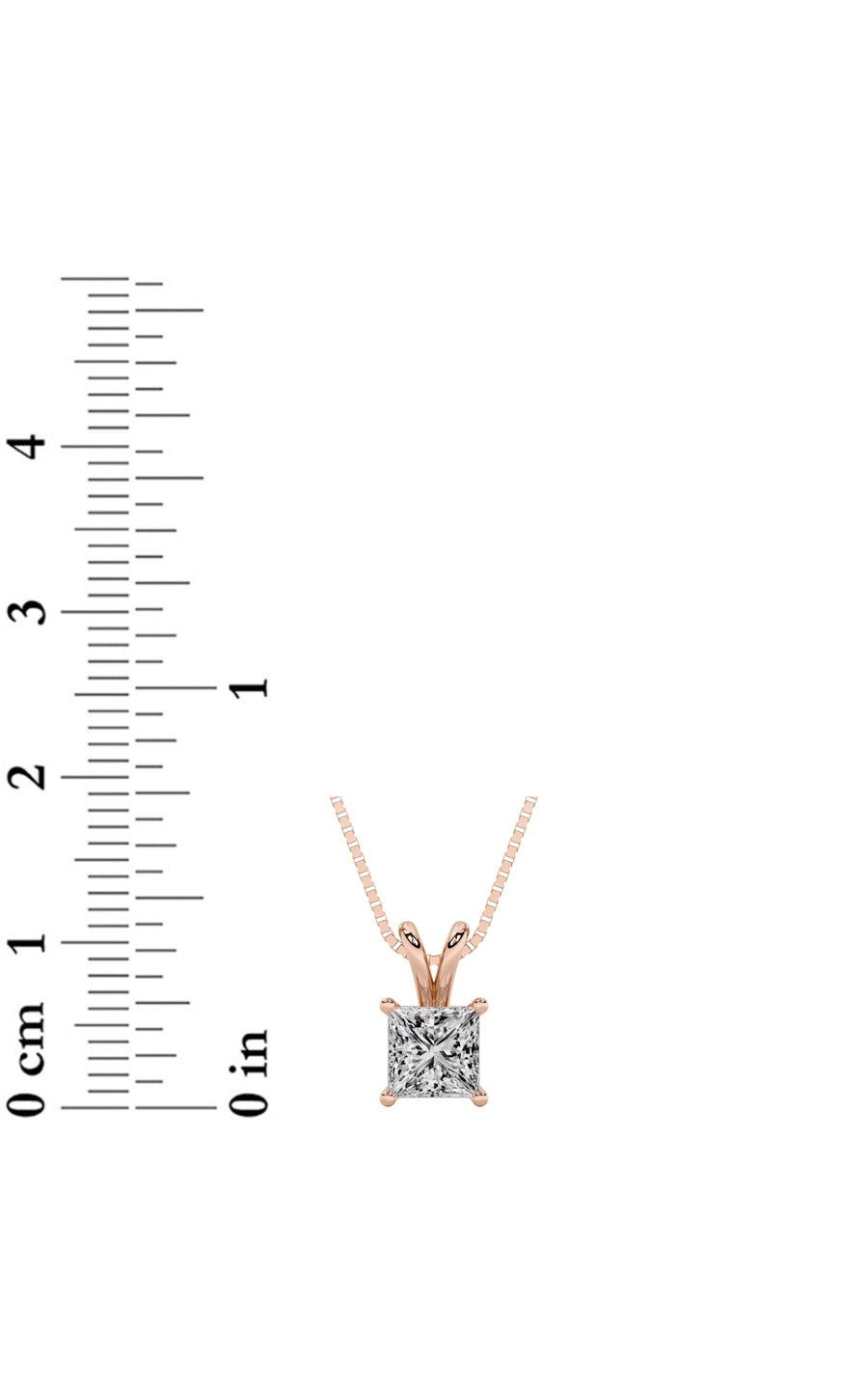 1CTW Princess Shaped Lab Grown Diamond (F/VS) Split Bale Solitaire Pendant in 14K Gold
