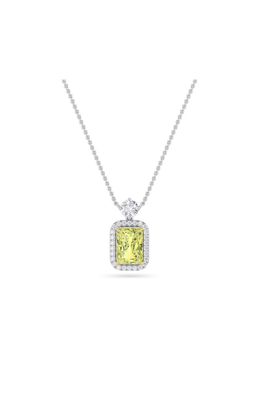 2.5Cttw Radiant Shaped Lab Grown Diamond (F/VS)  Necklace in 14K Gold
