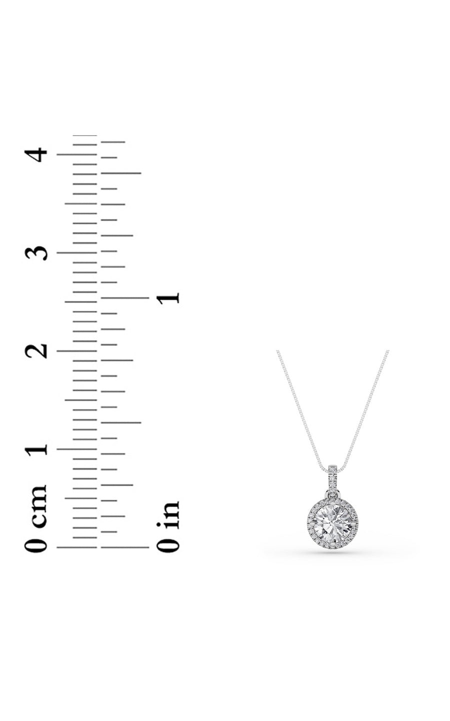 1.5Cttw Round Shaped Lab Grown Diamond (F/VS) HaloPendant in 14K Gold