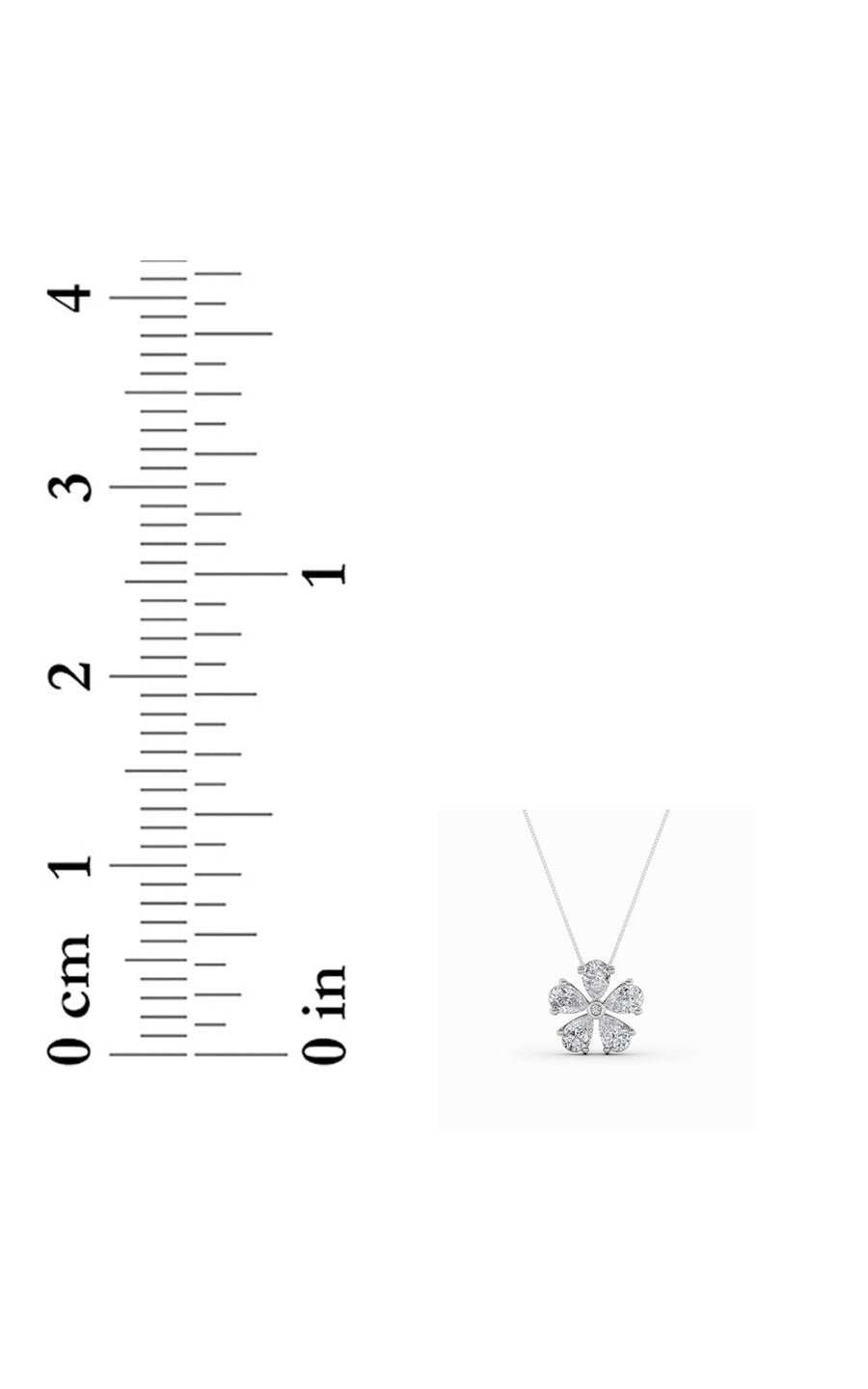 1.5Cttw Pear Shaped Lab Grown Diamond (F/VS) Floral Pendant in 14K Gold