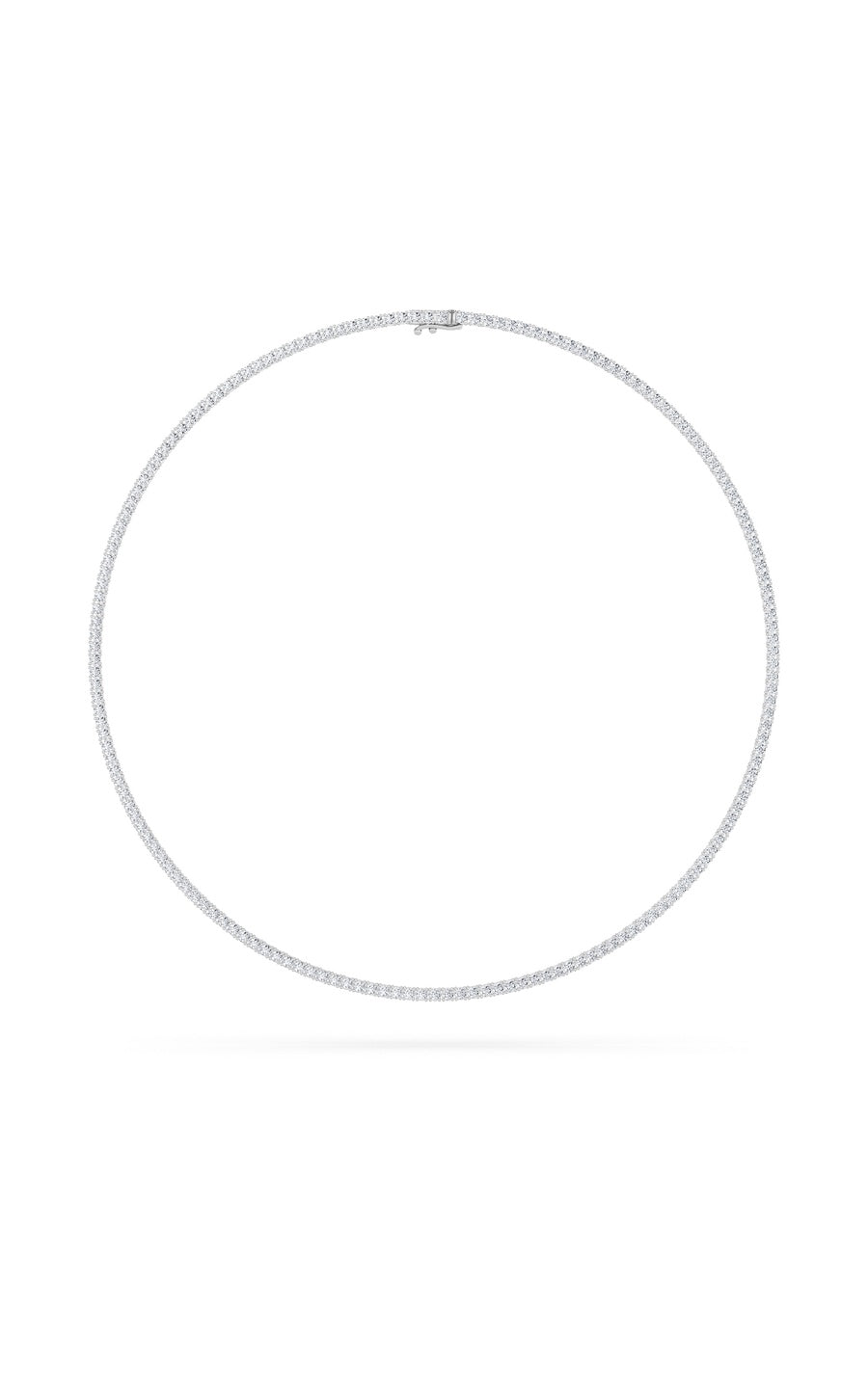 9.5Cttw Round Shaped Lab Grown Diamond (F/VS) Petite Line Necklace in 14K Gold