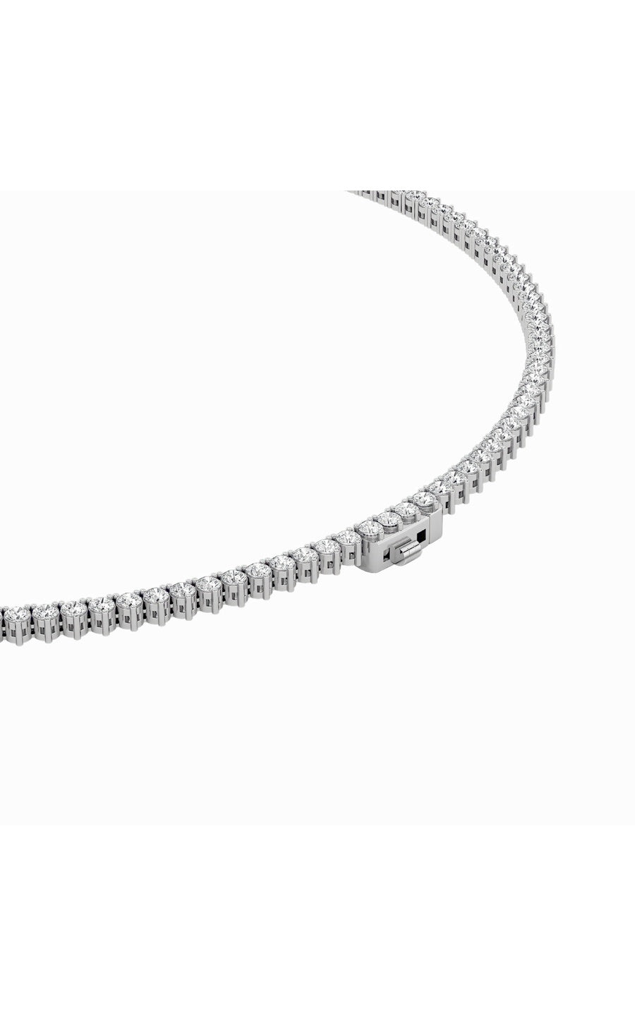 15Cttw Round Shaped Lab Grown Diamond (F/VS) ThreeProng Graduating Necklace in 14K Gold