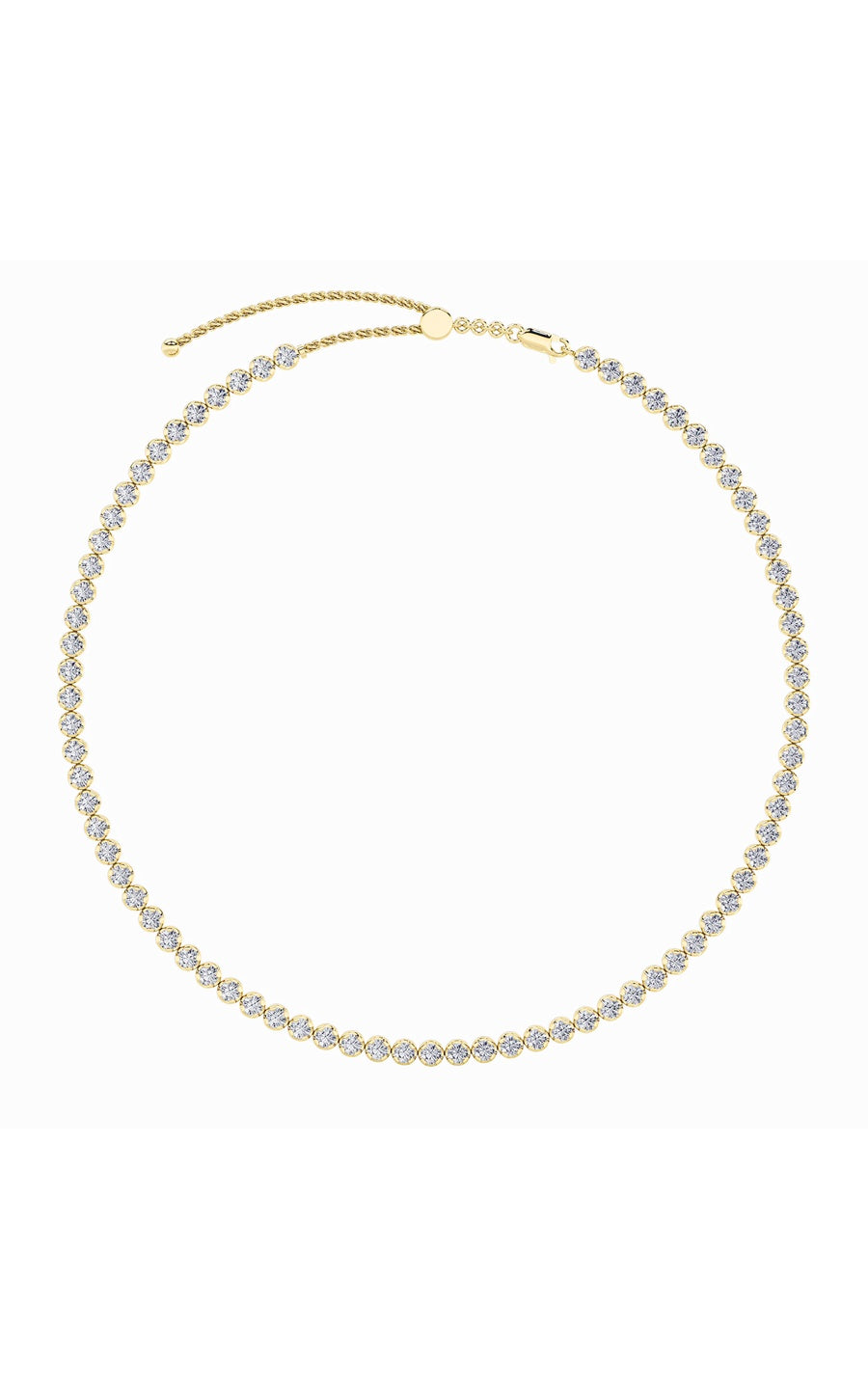 11Cttw Round Shaped Lab Grown Diamond (F/VS)  Necklace in 14K Gold
