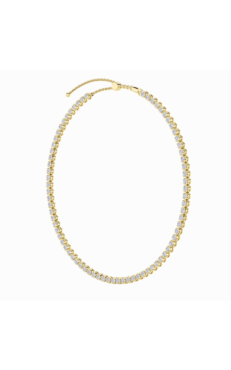 11Cttw Round Shaped Lab Grown Diamond (F/VS)  Necklace in 14K Gold