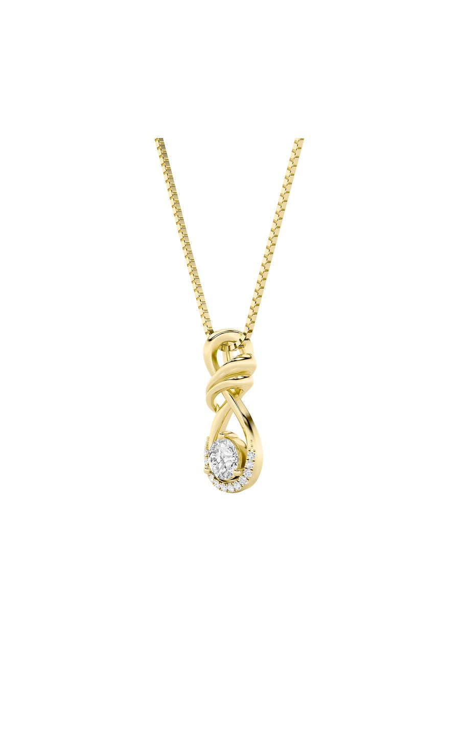1CTW Round Shaped Lab Grown Diamond (F/VS) Solitaire Pendant in 14K Gold