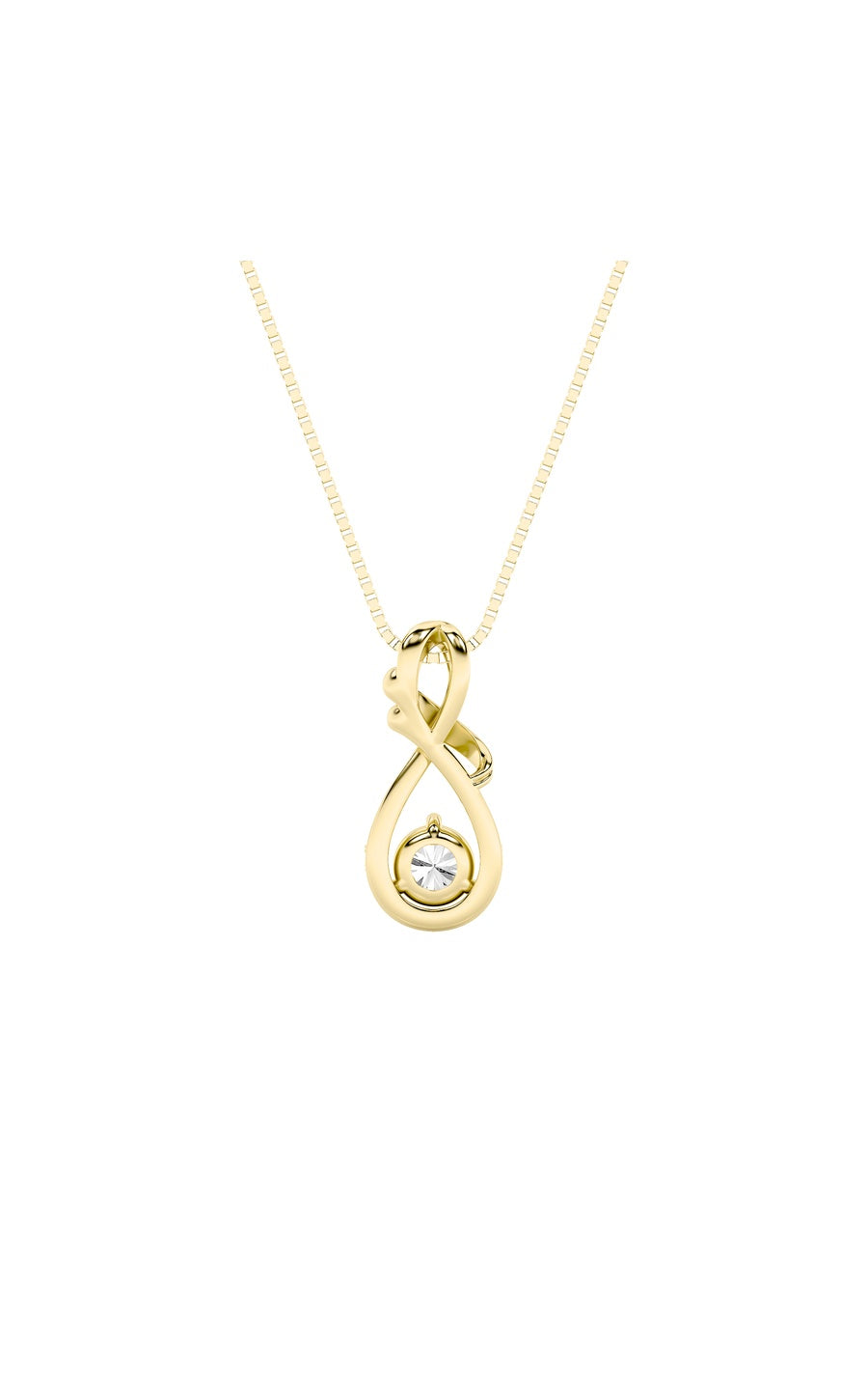 1Cttw Round Shaped Lab Grown Diamond (F/VS) Solitaire Pendant in 14K Gold