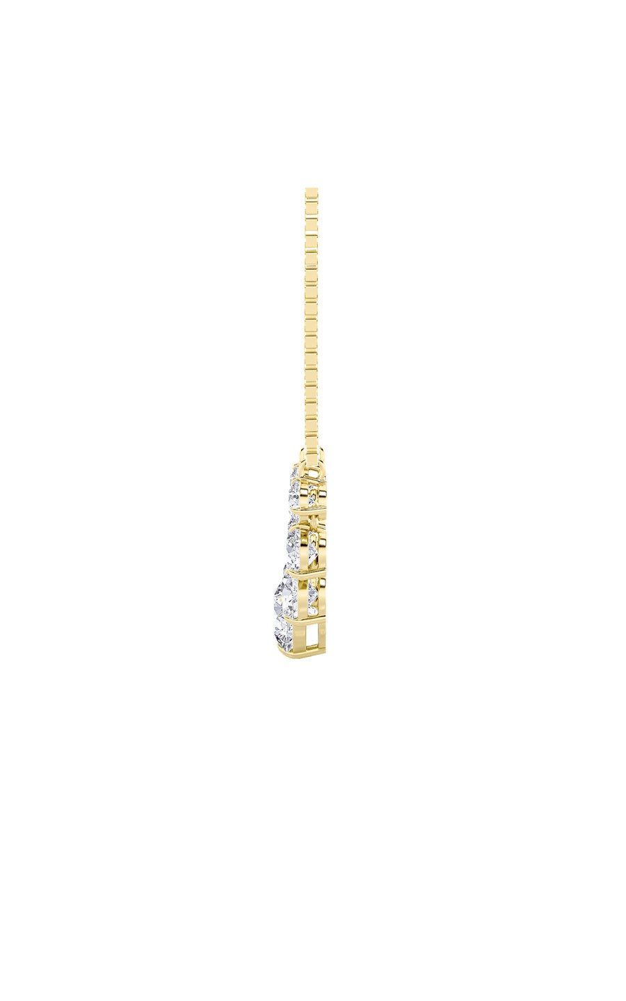 4.5Cttw Round Shaped Lab Grown Diamond (F/VS) Seven Stone Necklace in 14K Gold