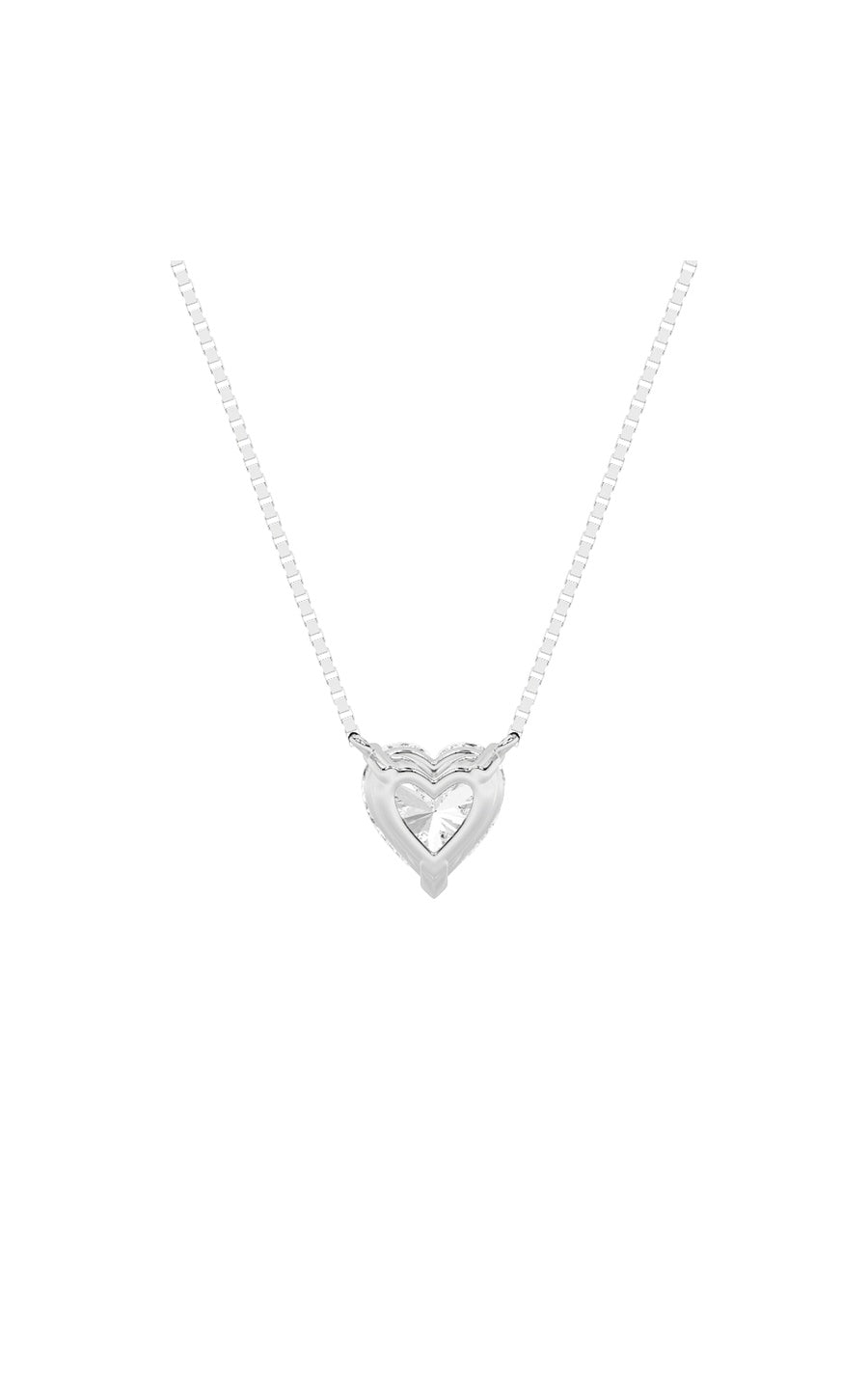 1Cttw Heart Shaped Lab Grown Diamond (F/VS) HeartShaped Necklace in 14K Gold