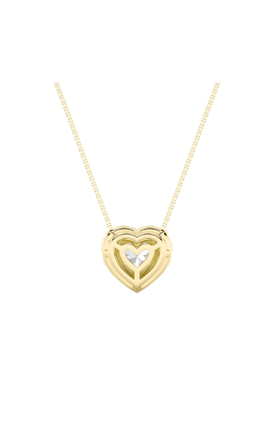 1.25Cttw Heart Shaped Lab Grown Diamond (F/VS) Heart Shaped Pendant in 14K Gold