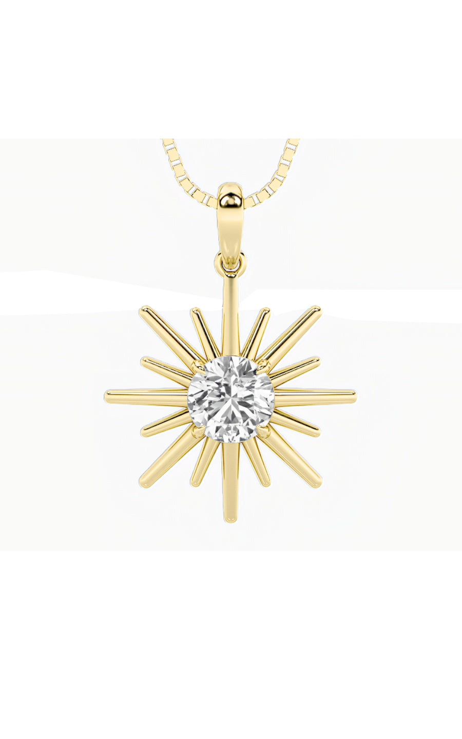1.5Cttw Round Shaped Lab Grown Diamond (F/VS) Astralis Pendant in 14K Gold