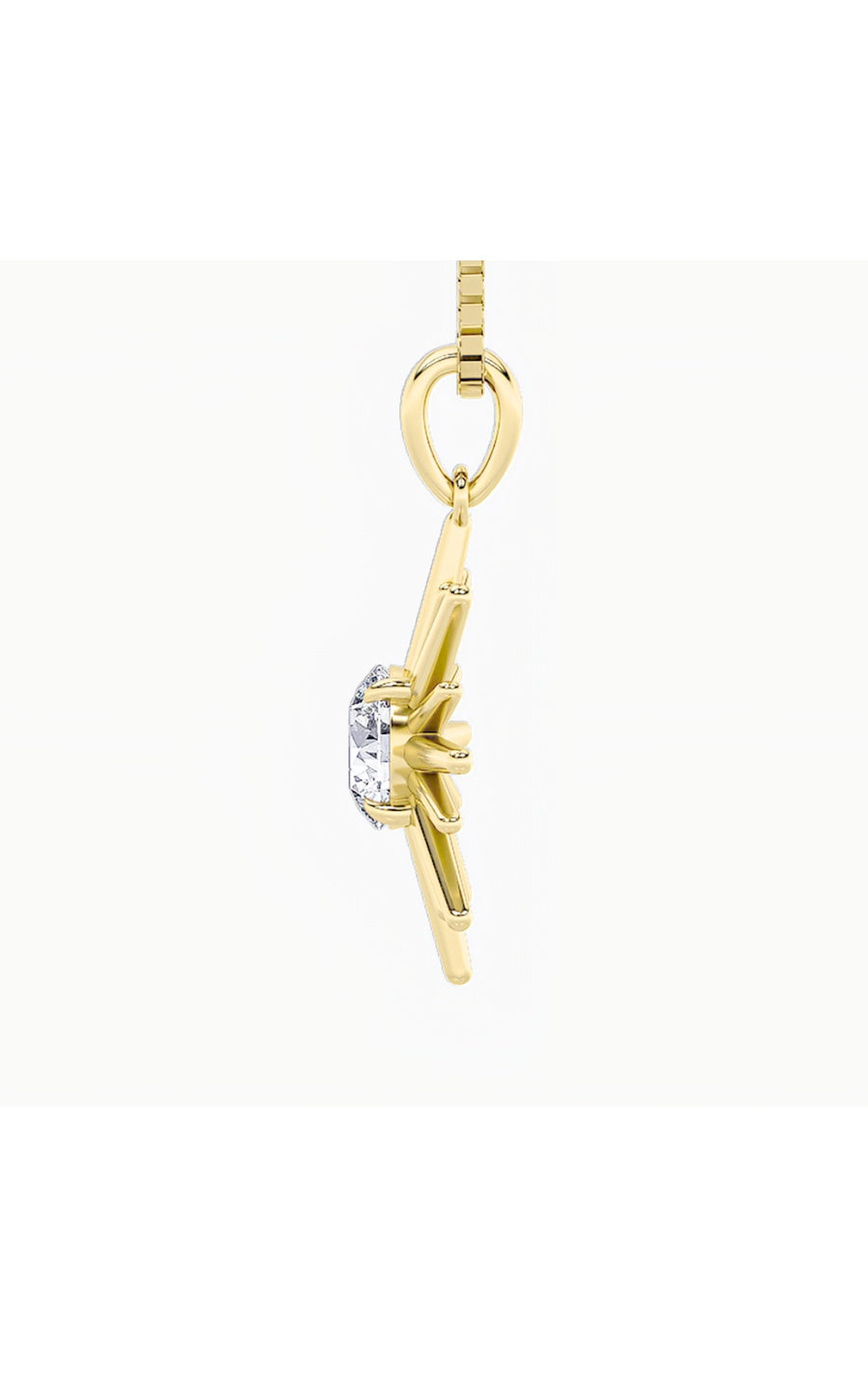 1.5Cttw Round Shaped Lab Grown Diamond (F/VS) Astralis Pendant in 14K Gold