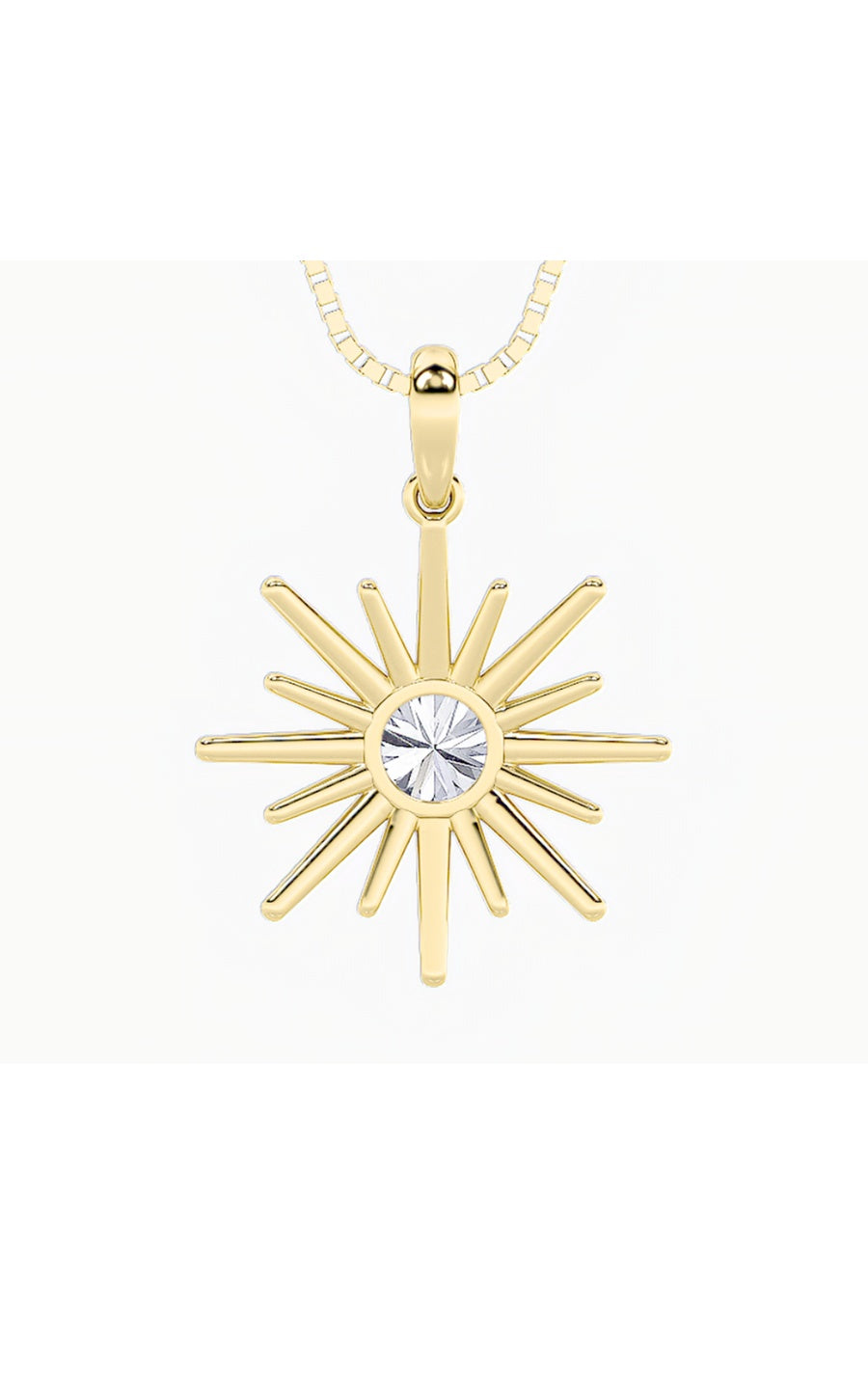1.5Cttw Round Shaped Lab Grown Diamond (F/VS) Astralis Pendant in 14K Gold