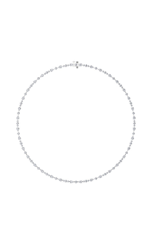 12Cttw Pear Shaped Lab Grown Diamond (F/VS) Fashion Necklace in 14K Gold