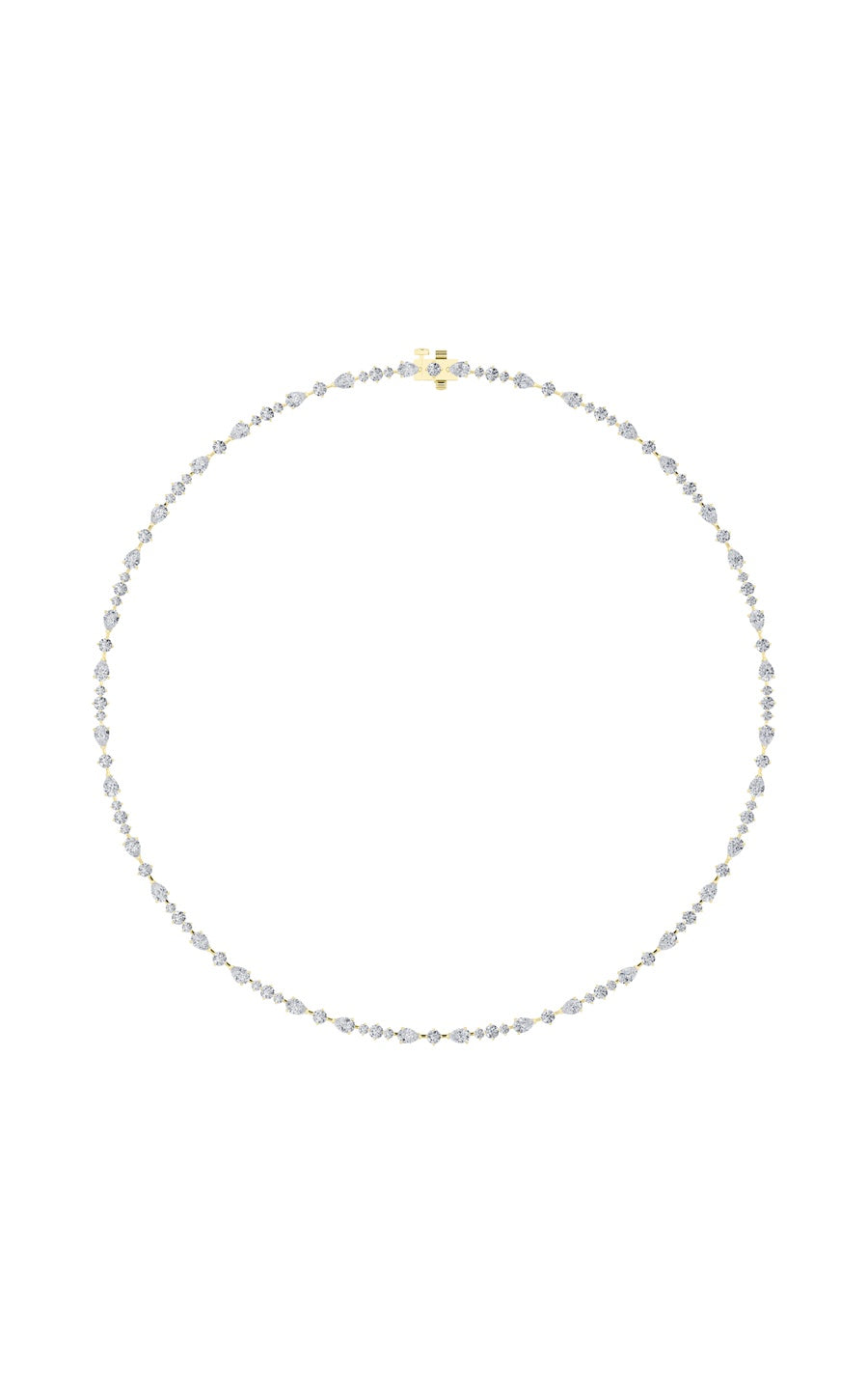 12Cttw Pear Shaped Lab Grown Diamond (F/VS) Fashion Necklace in 14K Gold