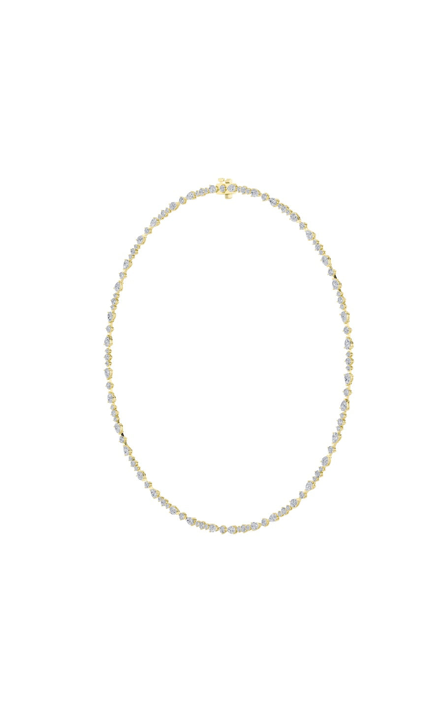 12Cttw Pear Shaped Lab Grown Diamond (F/VS) Fashion Necklace in 14K Gold