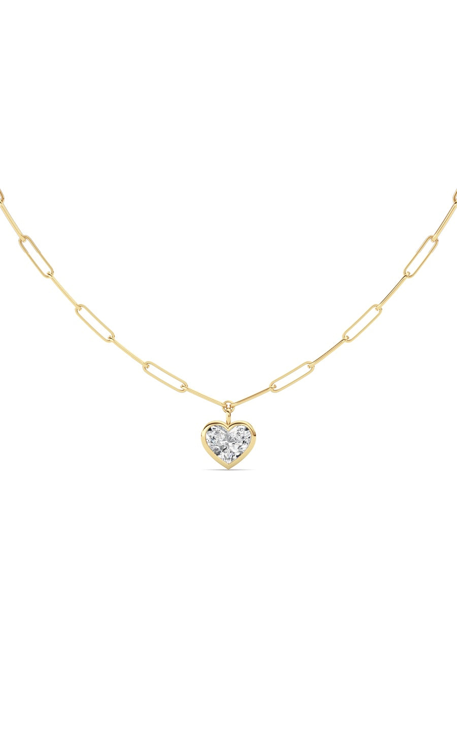 4Cttw Heart Shape Lab Grown Diamond (F/VS ) Necklace in 14K Gold