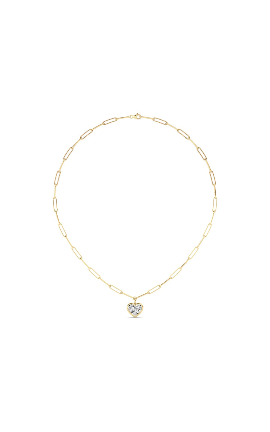 4Cttw Heart Shape Lab Grown Diamond (F/VS ) Necklace in 14K Gold