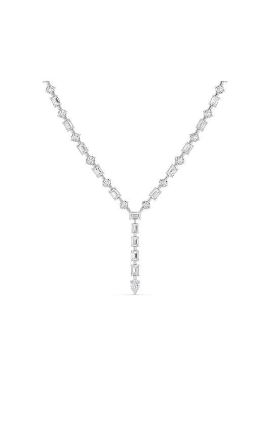 20CTW Mix Shaped Lab Grown Diamond (F/VS ) Necklace in 14K Gold