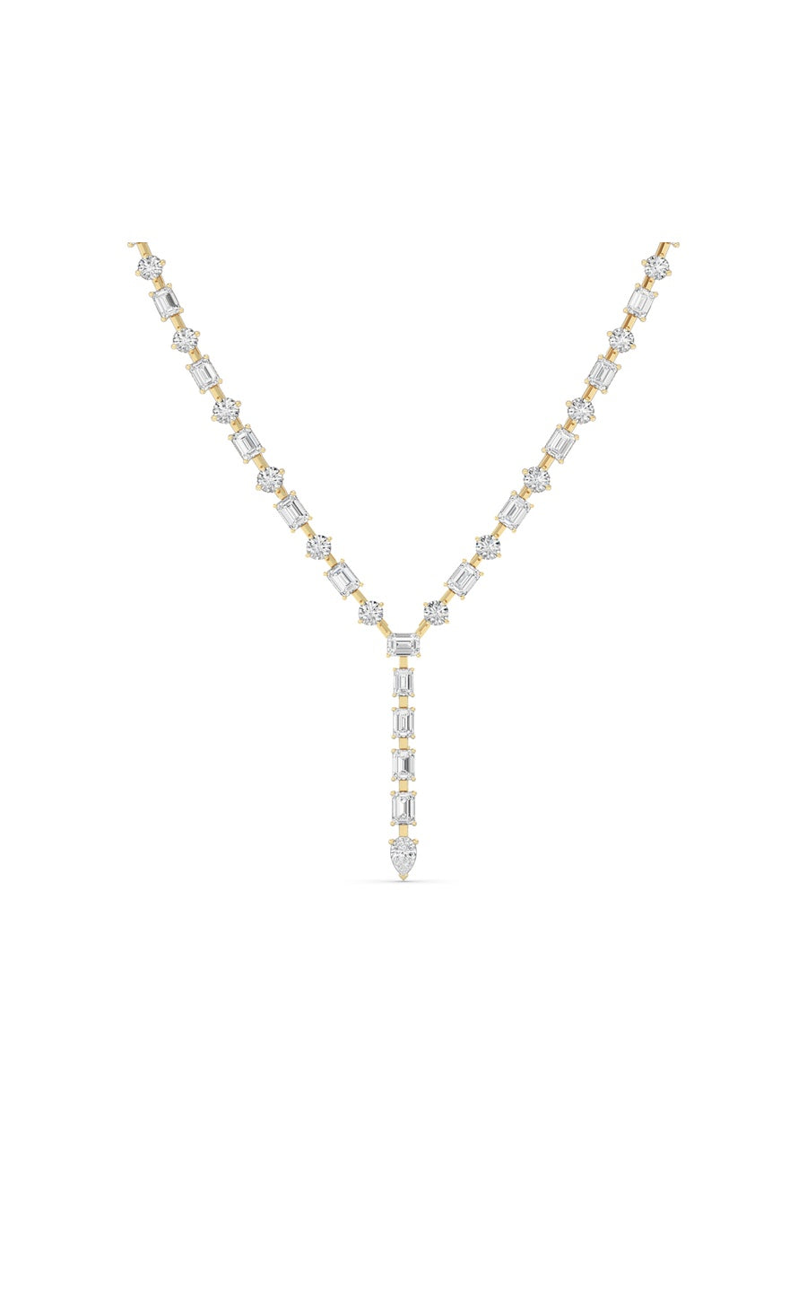 20Cttw Mix Shaped Lab Grown Diamond (F/VS ) Necklace in 14K Gold