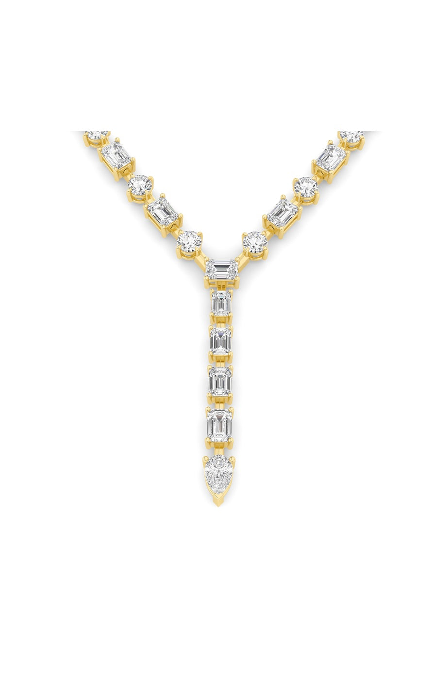 20Cttw Mix Shaped Lab Grown Diamond (F/VS ) Necklace in 14K Gold