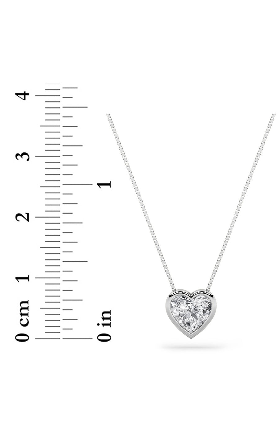 1Cttw Heart Shaped Lab Grown Diamond (F/VS) BezelSet Solitaire Pendant in 14K Gold
