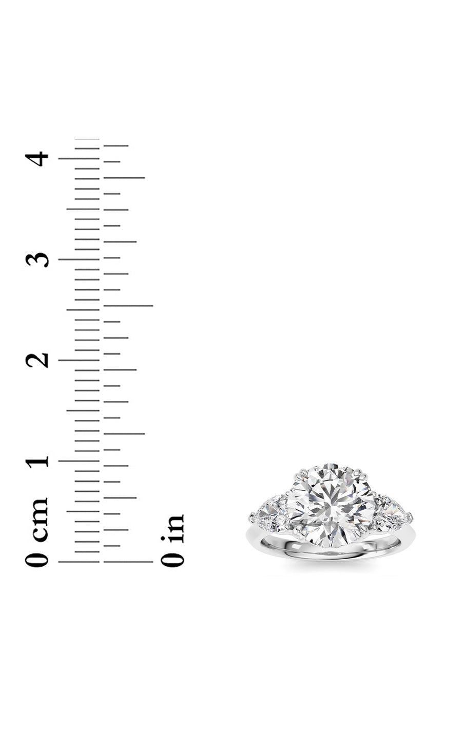 3CTW Round Shaped Lab Grown Diamond (F/VS) Three Stone Hidden Halo Ring in 14K Gold