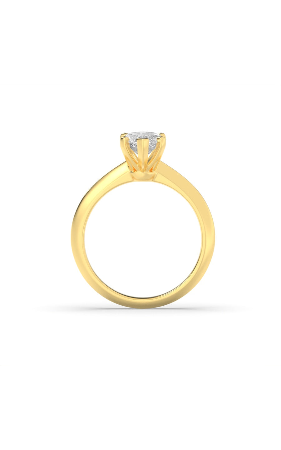 2Cttw Marquise Shaped Lab Grown Diamond (G/VS) Knife Edge Shank Solitaire Engagement Ring in 14K Gold