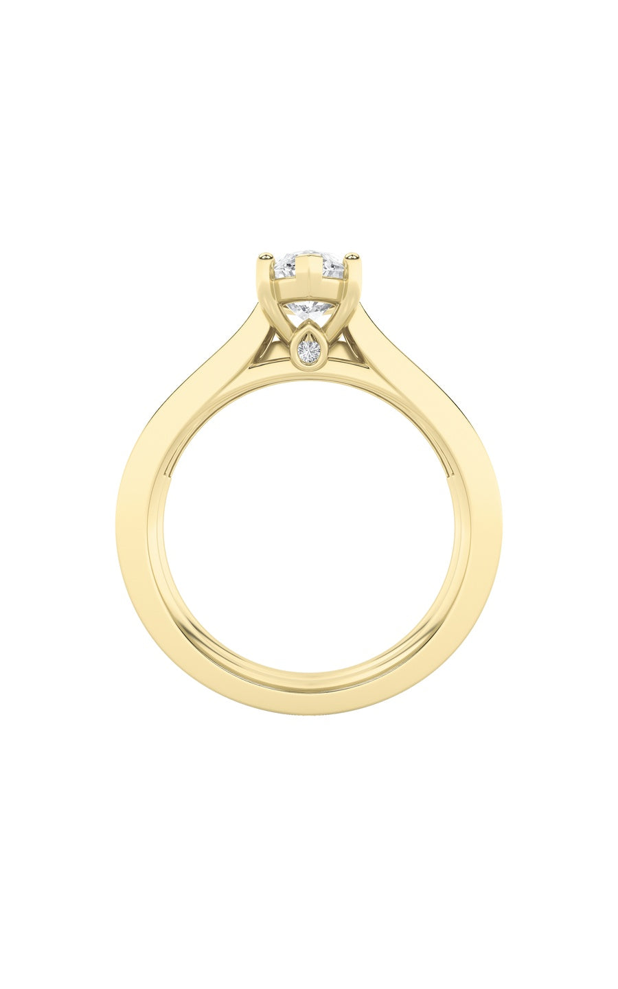 2Cttw Marquise Shaped Lab Grown Diamond (F/VS) Channel Set Bridal Engagement Ring in 14K Gold