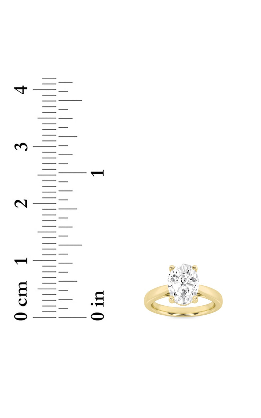 1Cttw Oval Shaped Lab Grown Diamond (F/VS) Classic Shank Solitaire Engagement Ring in 14K Gold