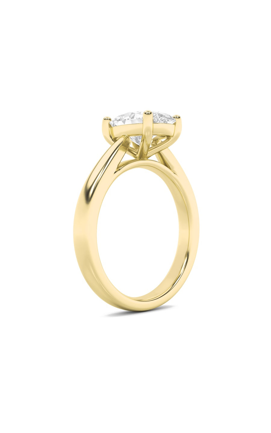 2Cttw Oval Shaped Lab Grown Diamond (F/VS) ClassicShank Solitaire Engagement Ring in 14K Gold