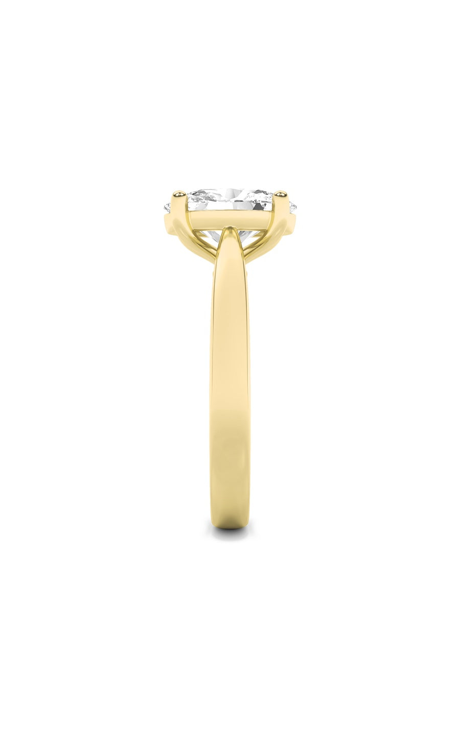 2Cttw Oval Shaped Lab Grown Diamond (F/VS) ClassicShank Solitaire Engagement Ring in 14K Gold