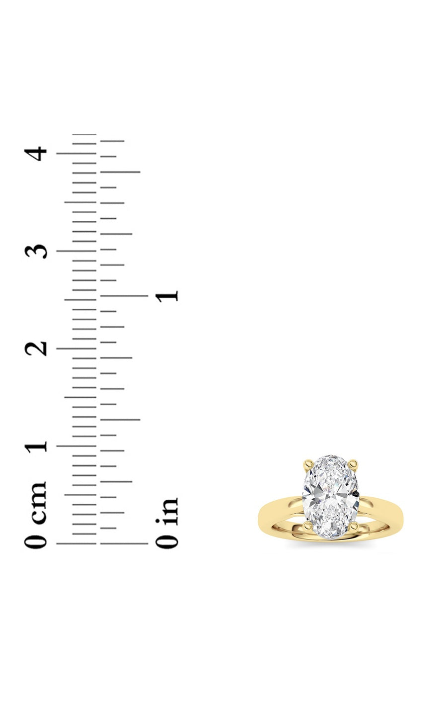 2CTW Oval Shaped Lab Grown Diamond (F/VS) Classic Shank Solitaire Engagement Ring in 14K Gold