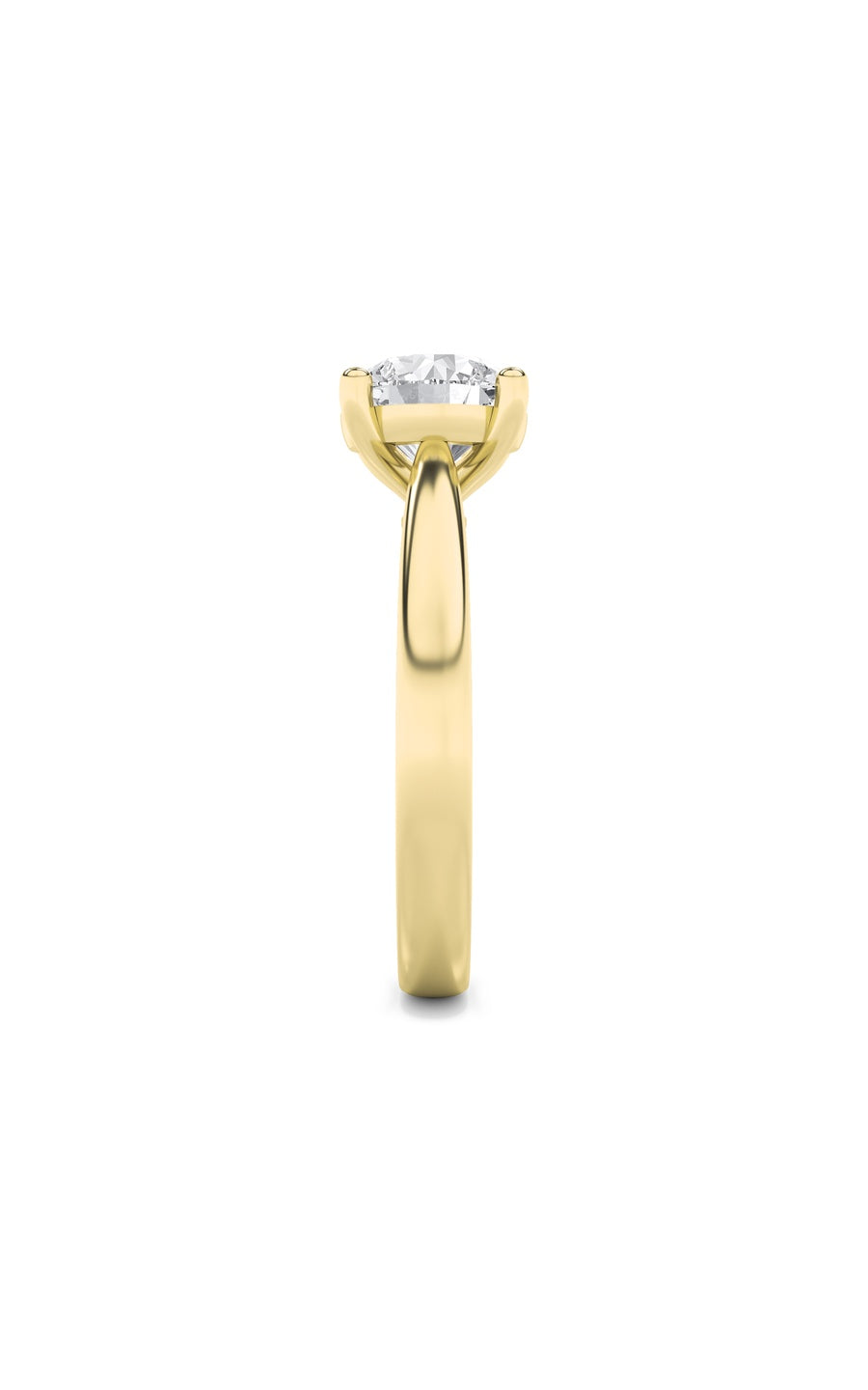 2Cttw Round Shaped Lab Grown Diamond (F/VS) Classic Shank Solitaire Engagement Ring in 14K Gold