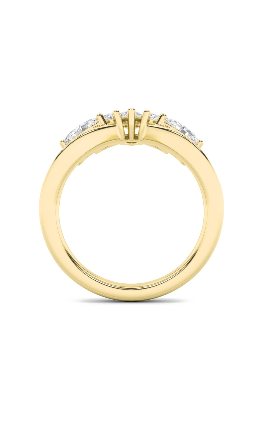 1.5Cttw Marquise Shaped Lab Grown Diamond (F/VVS)Fancy Contour Ring in 14K Gold