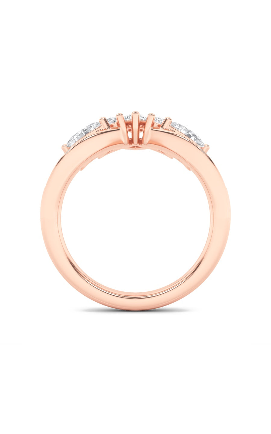 1.5Cttw Marquise Shaped Lab Grown Diamond (F/VVS)Fancy Contour Ring in 14K Gold