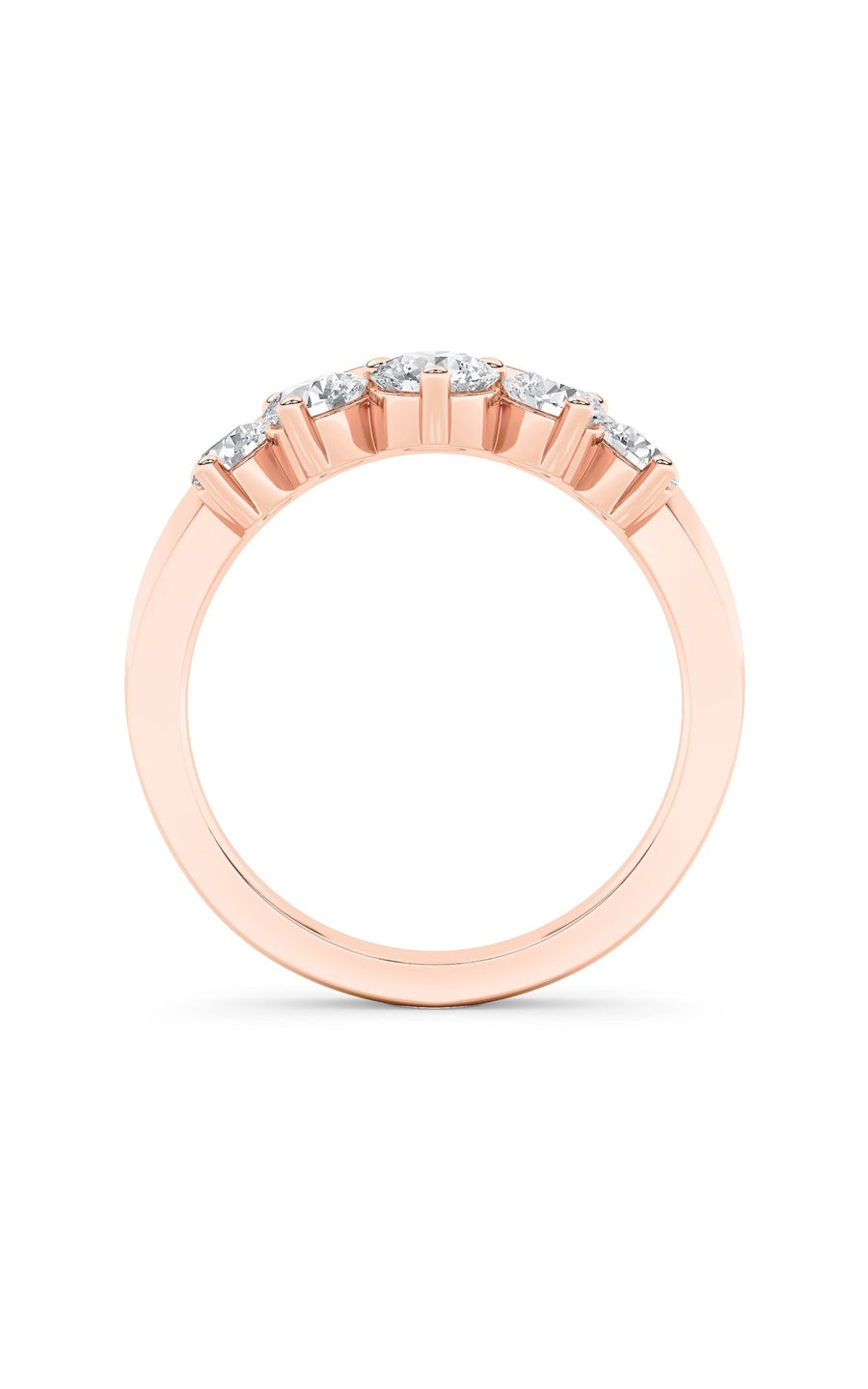 1Cttw Round Shaped Lab Grown Diamond (F/VS) FancyContour Ring in 14K Gold