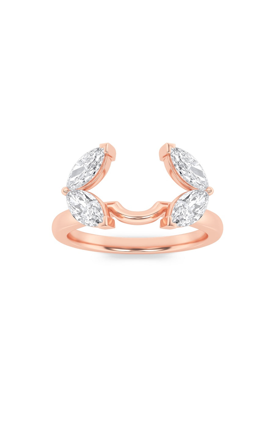1Cttw Marquise Shaped Lab Grown Diamond (F/VS) Wrap Ring in 14K Gold