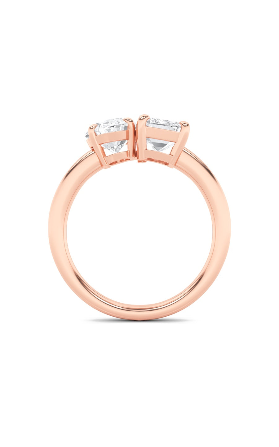 3Cttw Emerald Shaped Lab Grown Diamond (F/VS) Toiet Moi Engagement Ring in 14K Gold