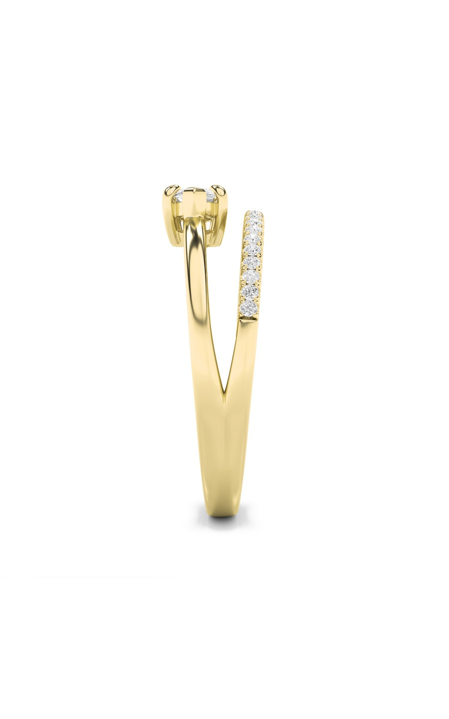 0.5Cttw Marquise Shaped Lab Grown Diamond (G/VS) Fashion Ring in 10K Gold