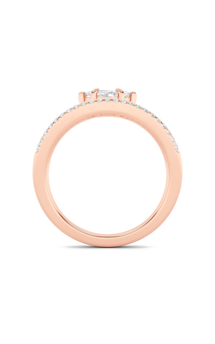 0.5Cttw Marquise Shaped Lab Grown Diamond (G/VS) Fashion Ring in 10K Gold