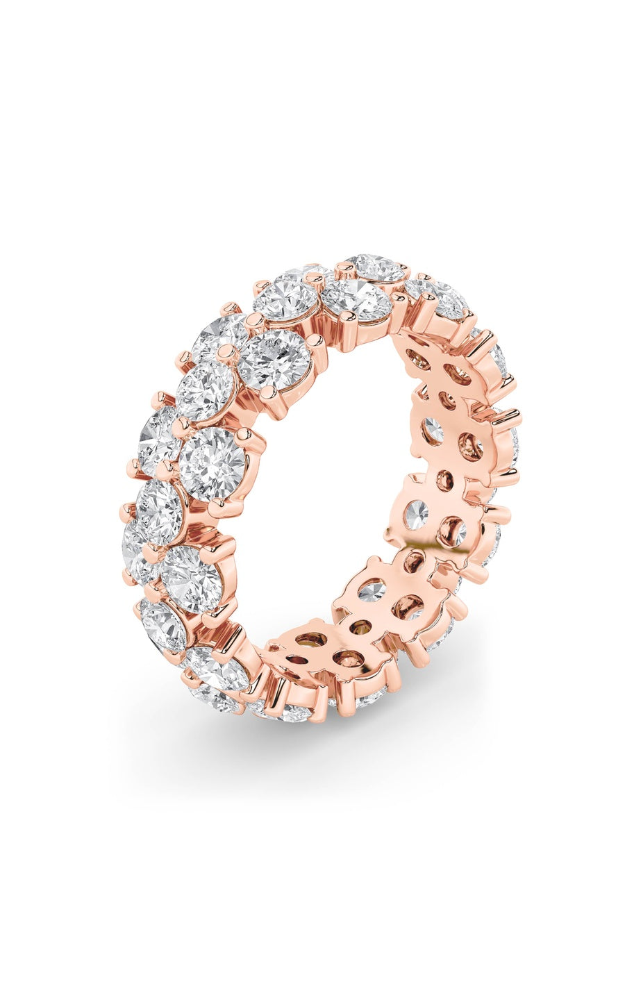 5Cttw Round Shaped Lab Grown Diamond (F/VS) Eternity Band Ring in 14K Gold