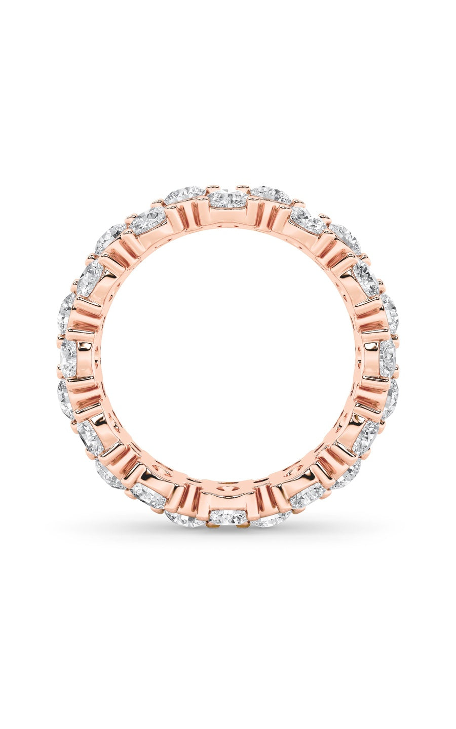 5Cttw Round Shaped Lab Grown Diamond (F/VS) Eternity Band Ring in 14K Gold