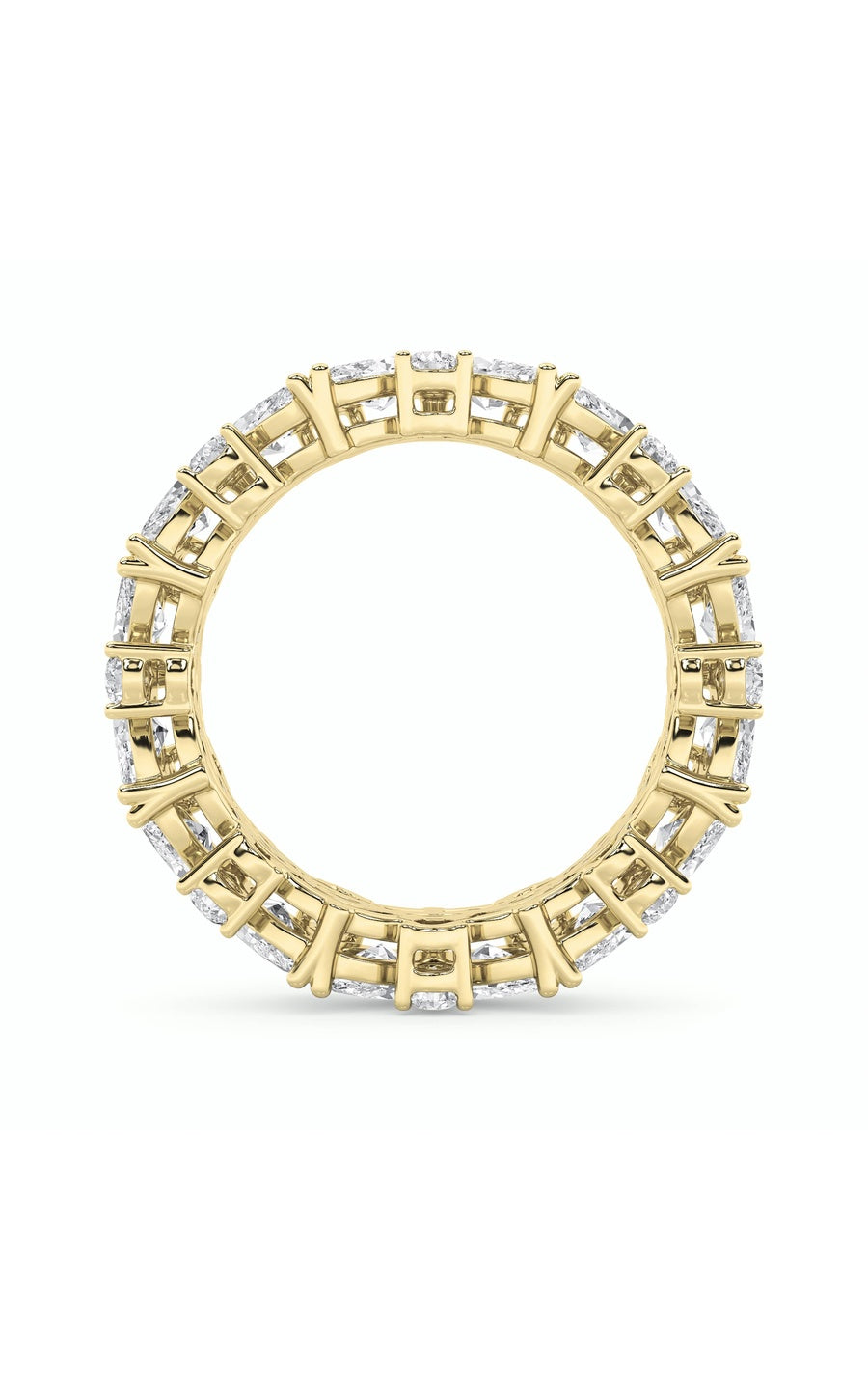 3Cttw Marquise Shaped Lab Grown Diamond (F/VVS) Eternity Band Ring in 14K Gold
