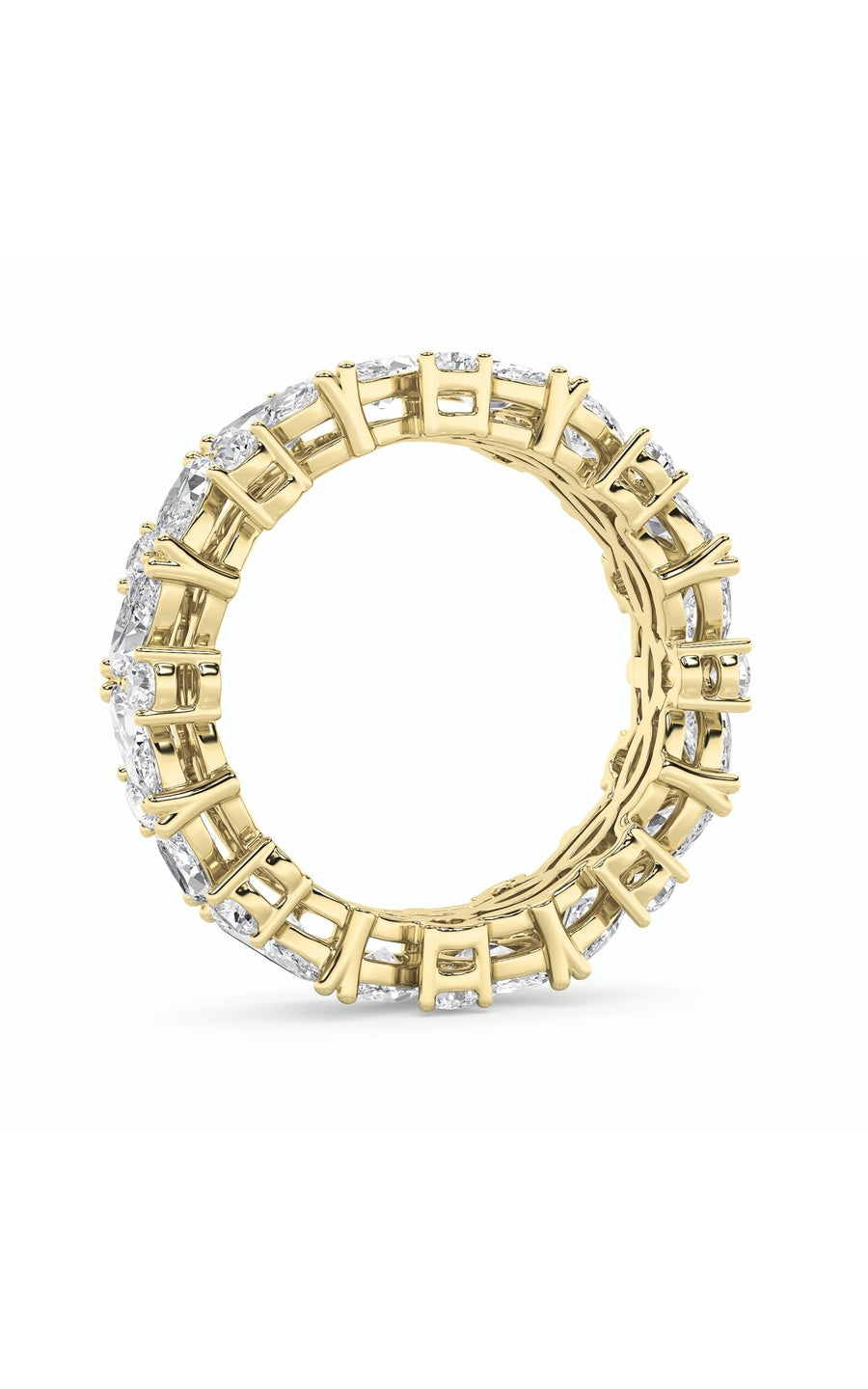3Cttw Marquise Shaped Lab Grown Diamond (F/VVS) Eternity Band Ring in 14K Gold